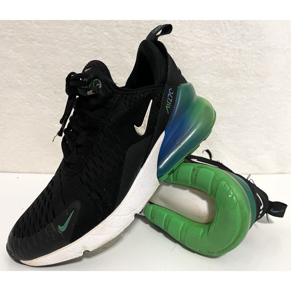 Nike Air Max 270 - Black Green Blue White - Kids Size 3.5Y - FZ4356-001